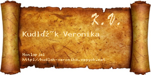 Kudlák Veronika névjegykártya