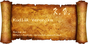Kudlák Veronika névjegykártya