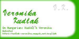 veronika kudlak business card